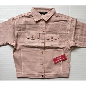 KIMES‎ RANCH - Women's CHELSEA Pink Boxy Denim Jean Jacket - X-Large - XL - NWT